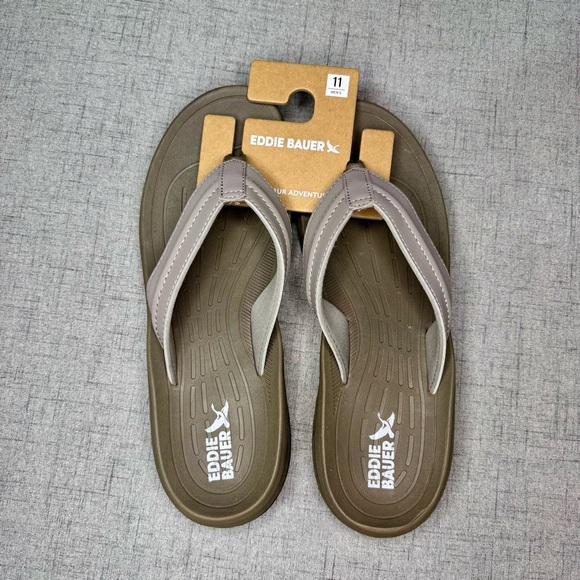 Mens Break Point 2 Flip Flops Black Sandals Comfortable Walking Summer 10 11 NWT - Picture 9 of 11